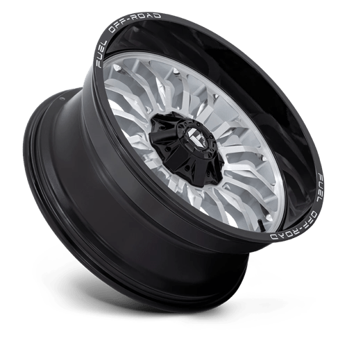 Fuel 1Pc D798 Arc 22X10 -18 Silver Brush Face W/ Blk Lip