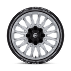 Fuel 1Pc D798 Arc 22X10 -18 Silver Brush Face W/ Blk Lip