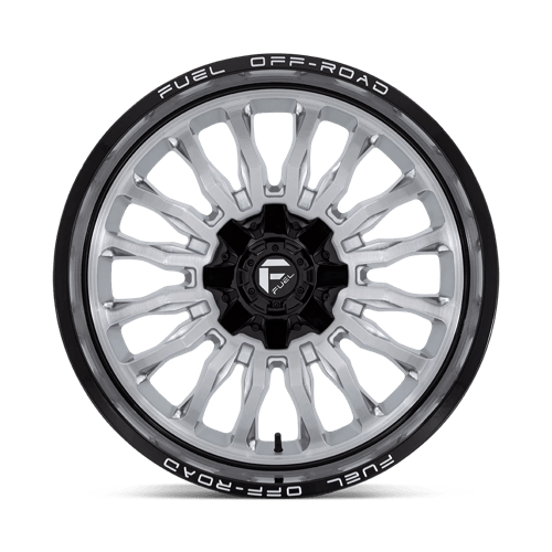 Fuel 1Pc D798 Arc 22X10 -18 Silver Brush Face W/ Blk Lip
