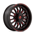 Fuel Utv D822 Arc Utv 22X7 +13 Gloss Black Milled Red