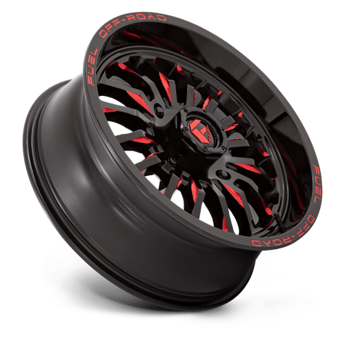 Fuel Utv D822 Arc Utv 24X7 +13 Gloss Black Milled Red