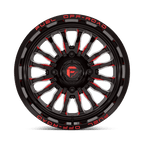 Fuel Utv D822 Arc Utv 20X7 +13 Gloss Black Milled Red