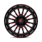 Fuel Utv D822 Arc Utv 20X7 +13 Gloss Black Milled Red