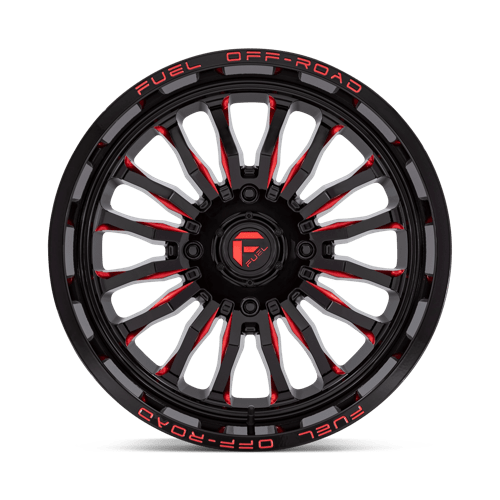 Fuel Utv D822 Arc Utv 20X7 +13 Gloss Black Milled Red