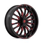Fuel Utv D822 Arc Utv 22X7 +13 Gloss Black Milled Red