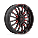 Fuel Utv D822 Arc Utv 24X7 +13 Gloss Black Milled Red
