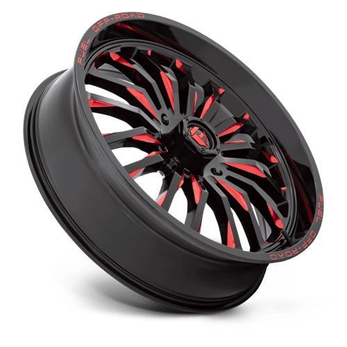Fuel Utv D822 Arc Utv 24X7 +13 Gloss Black Milled Red