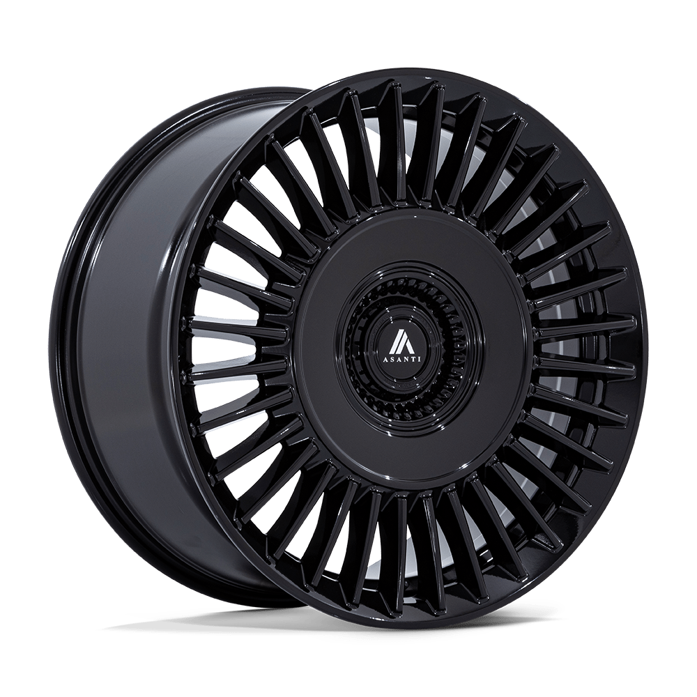 Asanti Black AB040 TIARA 22X10.5 +18 GLOSS BLACK