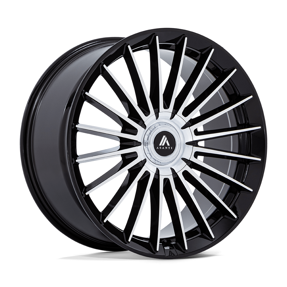 Asanti Black Ab048 Viceroy 20X10.5 +38 Gloss Black W/ Machined Face