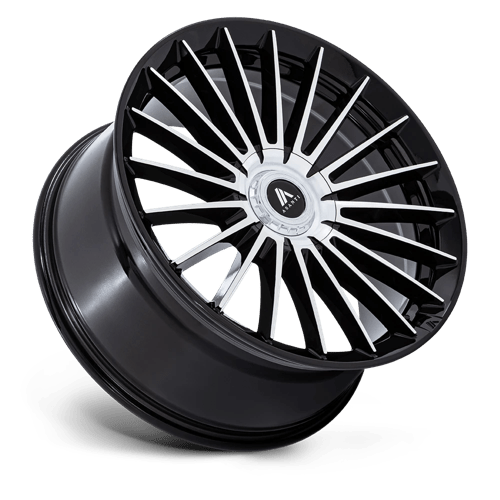 Asanti Black Ab048 Viceroy 22X9 +15 Gloss Black W/ Machined Face
