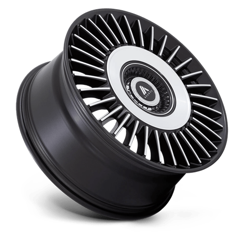 Asanti Black AB040 TIARA 22X9 +38 SATIN BLACK BRIGHT MACH FACE