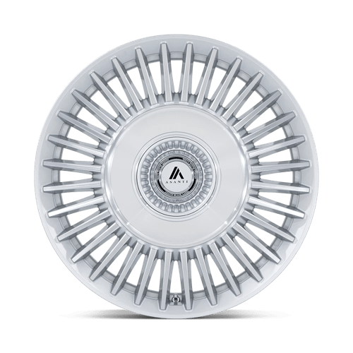 Asanti Black Ab040 Tiara 20X9 +15 Gloss Silver Bright Mach Face