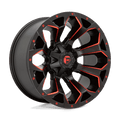 Fuel 1Pc D787 Assault 22X9.5 +20 Matte Black Red Milled