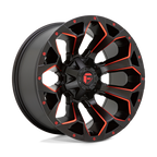 Fuel 1Pc D787 Assault 20X9 +20 Matte Black Red Milled