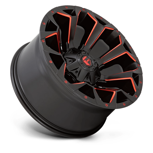 Fuel 1Pc D787 Assault 20X10 -18 Matte Black Red Milled