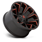 Fuel 1Pc D787 Assault 17X9 +1 Matte Black Red Milled
