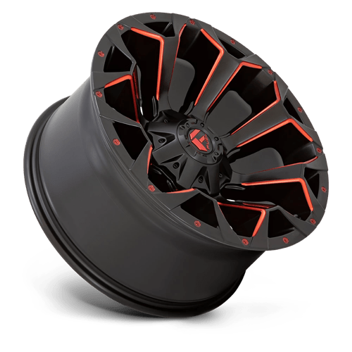 Fuel 1Pc D787 Assault 18X9 +19 Matte Black Red Milled