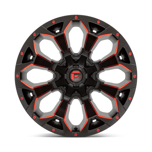 Fuel 1Pc D787 Assault 18X9 +1 Matte Black Red Milled