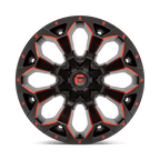 Fuel 1Pc D787 Assault 20X9 +1 Matte Black Red Milled