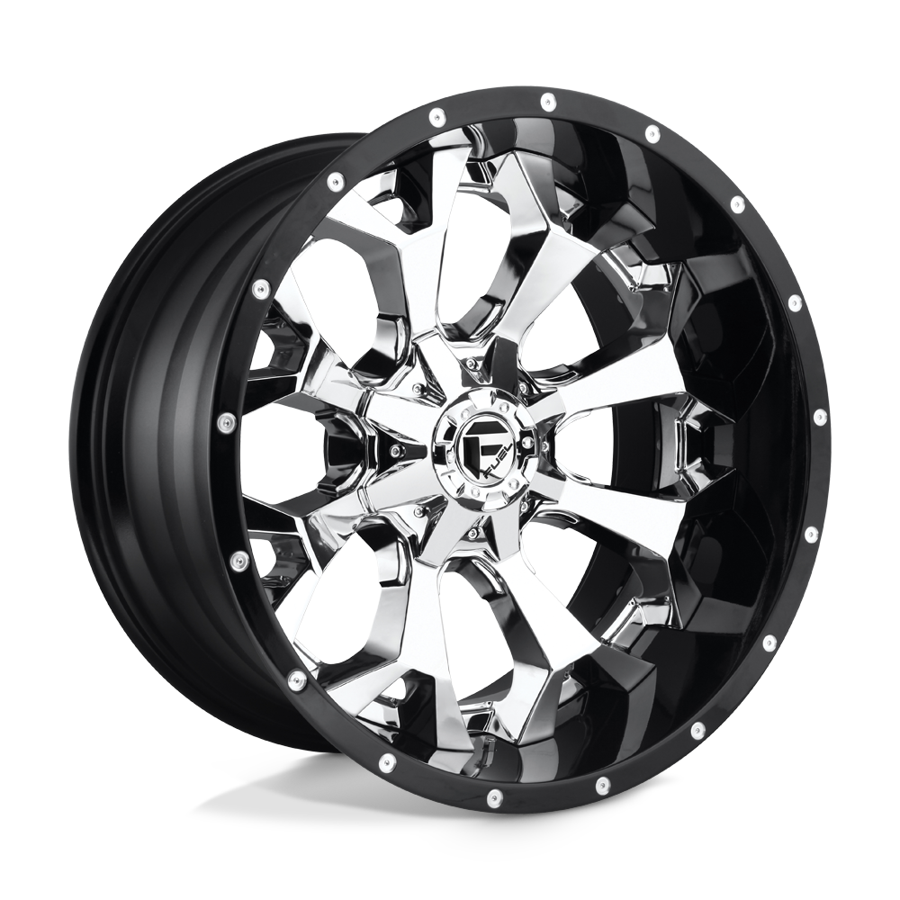 Fuel 2Pc D246 Assault 20X10 -18 Chrome Plated Gloss Black Lip