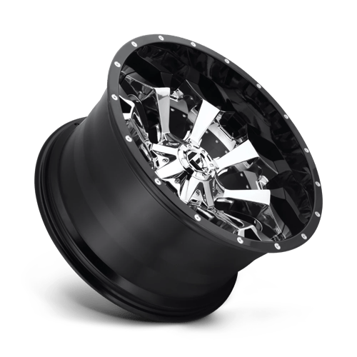 Fuel 2Pc D246 Assault 22X10 -13 Chrome Plated Gloss Black Lip
