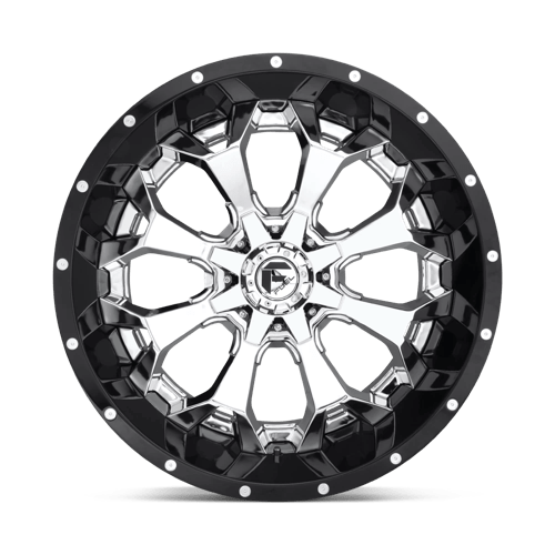 Fuel 2Pc D246 Assault 22X10 -13 Chrome Plated Gloss Black Lip