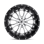 Fuel 2Pc D246 Assault 22X10 -13 Chrome Plated Gloss Black Lip