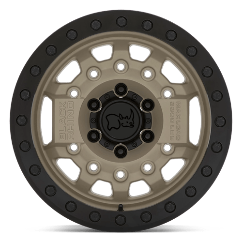 Black Rhino Hard Alloys Avenger Beadlock 17X8.5 -30 Desert Sand W/ Black Hardware