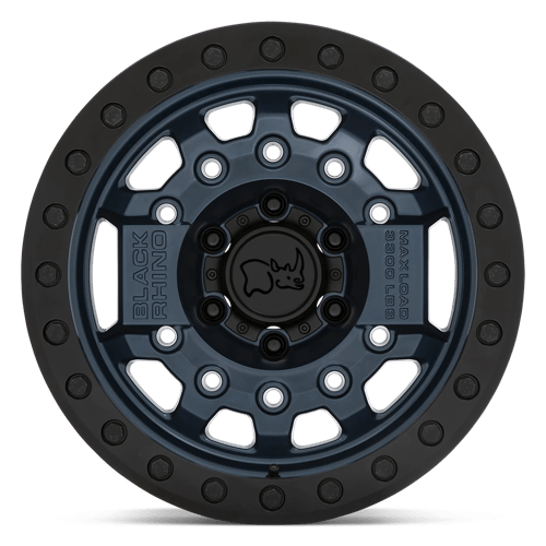 Black Rhino Hard Alloys Avenger Beadlock 17X8.5 +0 Navy Blue W/ Black Hardware