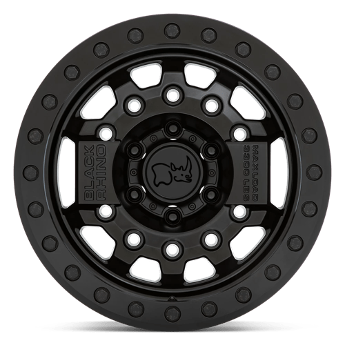 Black Rhino Hard Alloys Avenger Beadlock 17X8.5 -32 Matte Black W/ Black Hardware