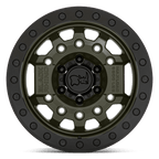 Black Rhino Hard Alloys AVENGER BEADLOCK 17x8.5 +-30 OLIVE DRAB GREEN BLK HARDWARE