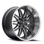 Corsart Alcatraz 20X10 +0 Matte Gunmetal W/ Milled / Diamond Cut Lip