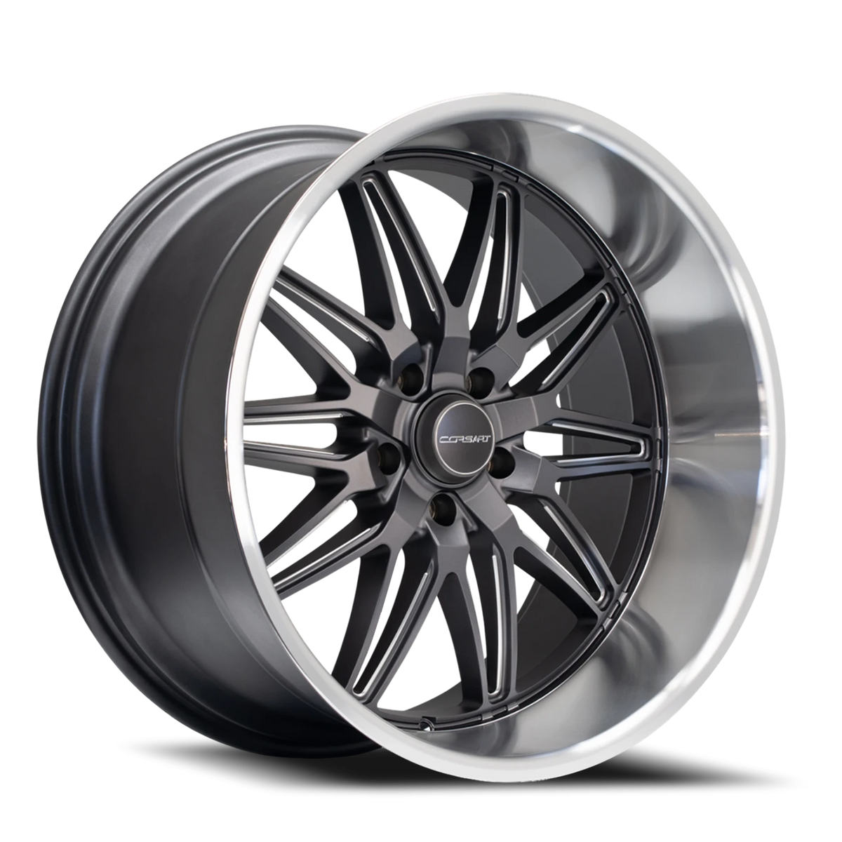 Corsart Alcatraz 20X10 +0 Matte Gunmetal W/ Milled / Diamond Cut Lip