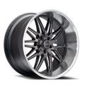 Corsart Alcatraz 22X8.5 +6 Matte Gunmetal W/ Milled / Diamond Cut Lip