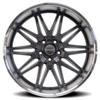Corsart Alcatraz 20X10 +0 Matte Gunmetal W/ Milled / Diamond Cut Lip
