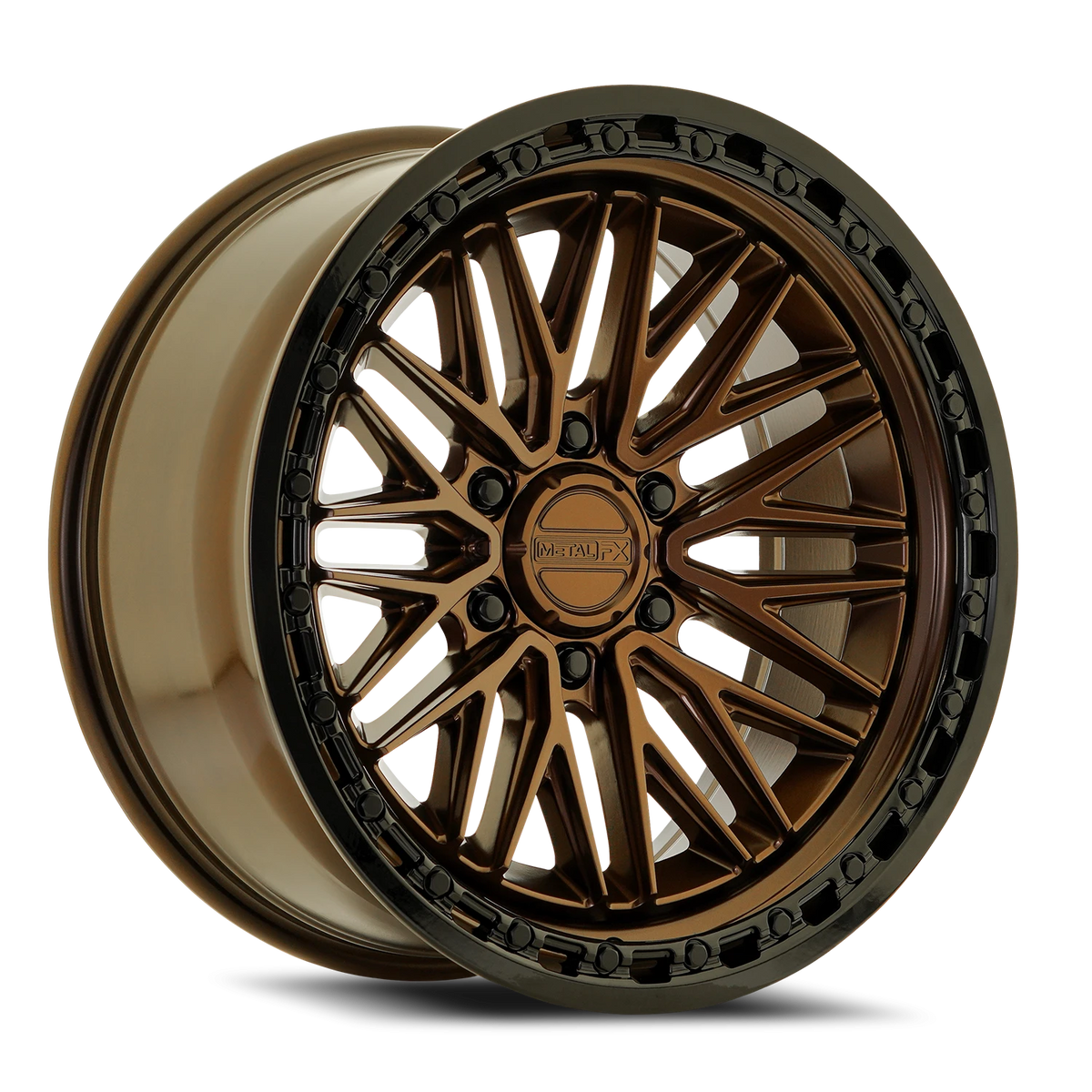 Metal-FX Alpha Truck 20X9 +0 Smoked Bronze W/ Gloss Black Lip