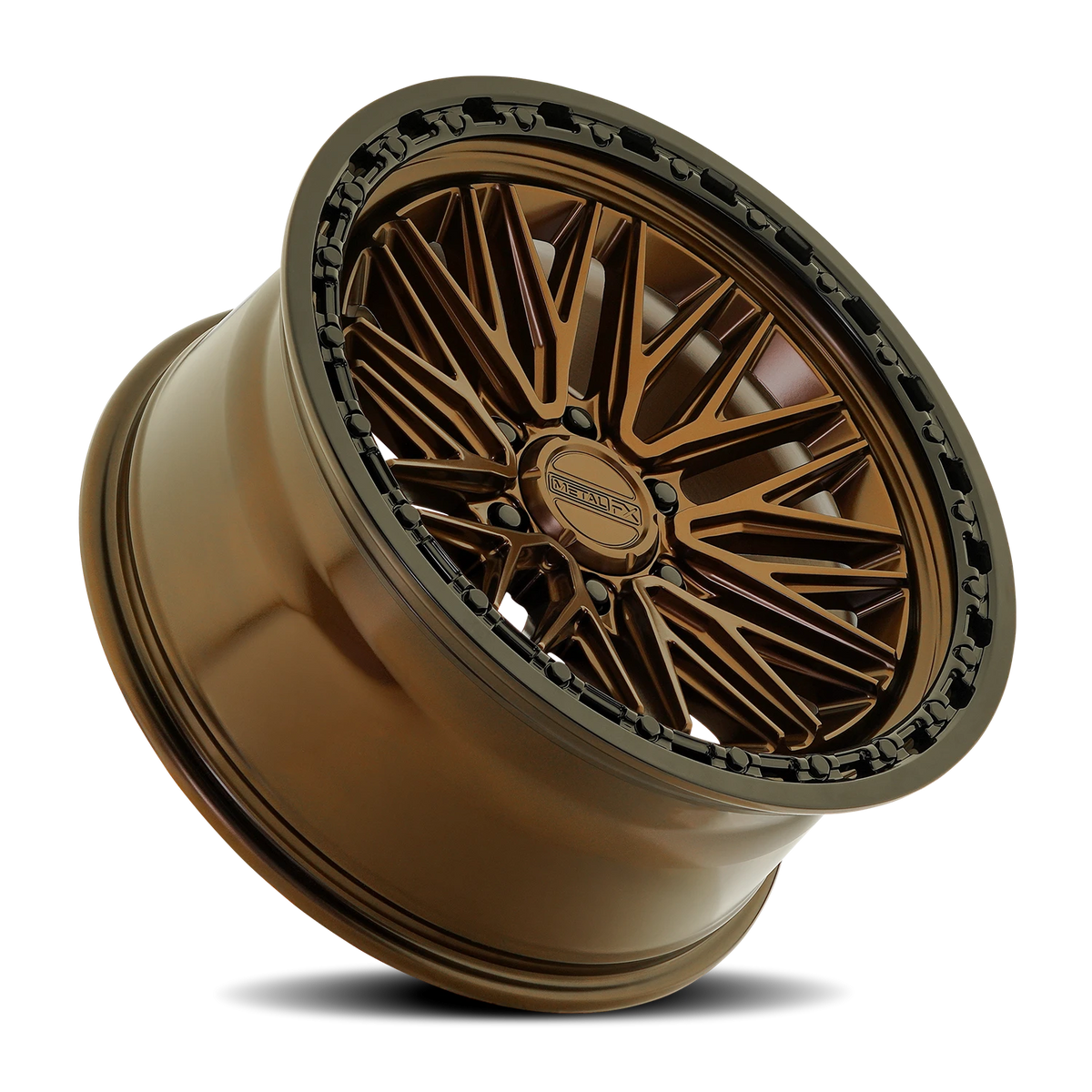 Metal-FX Alpha Truck 20X9 +0 Smoked Bronze W/ Gloss Black Lip
