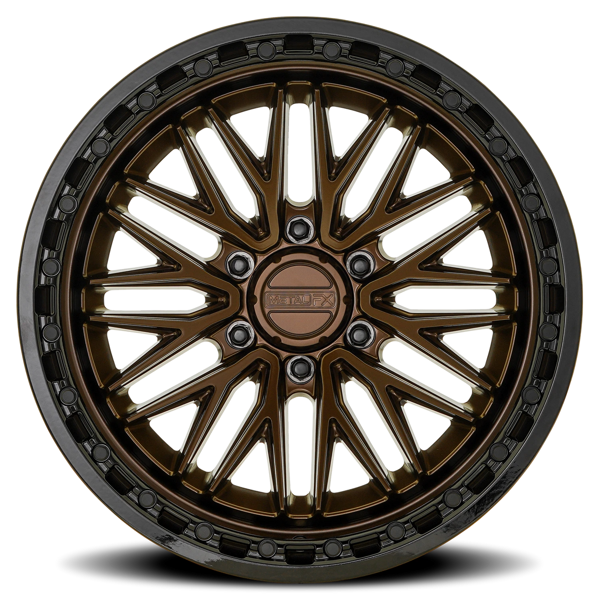 Metal-FX Alpha Truck 20X9 +0 Smoked Bronze W/ Gloss Black Lip