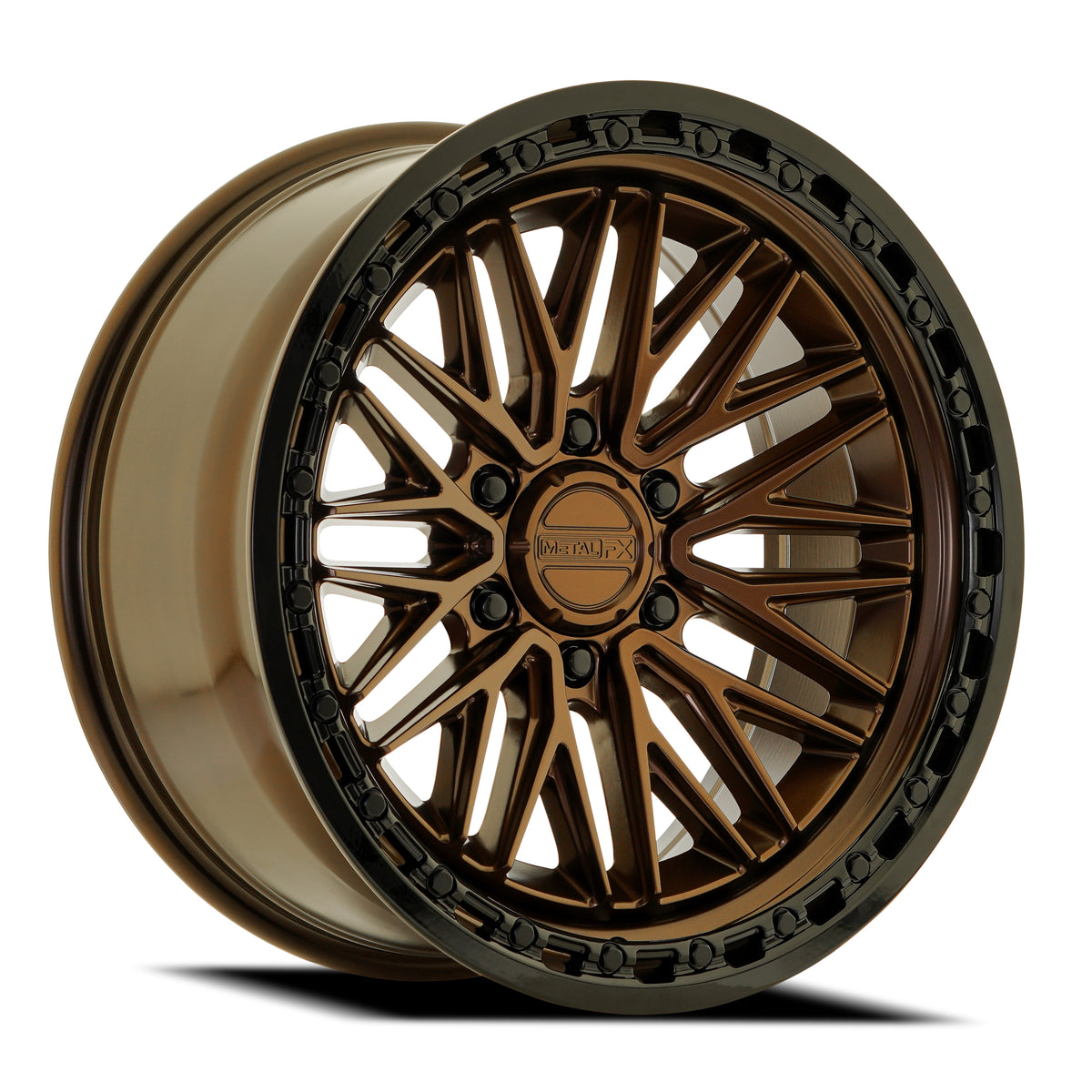 Metal-FX Alpha Truck 20X9 +0 Smoked Bronze W/ Gloss Black Lip