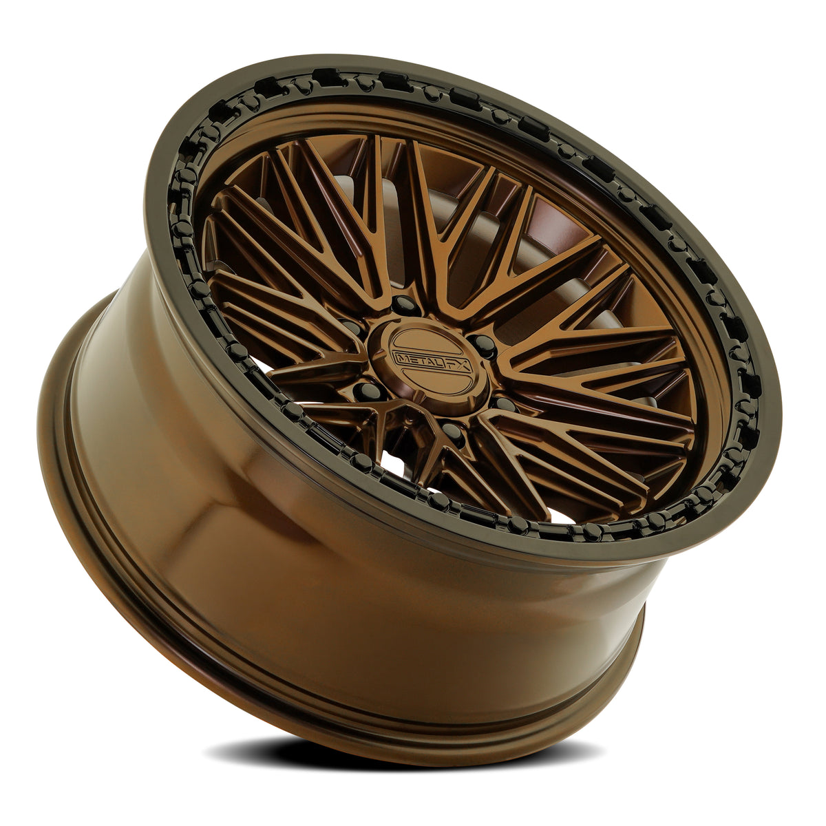 Metal-FX Alpha Truck 20X9 +0 Smoked Bronze W/ Gloss Black Lip