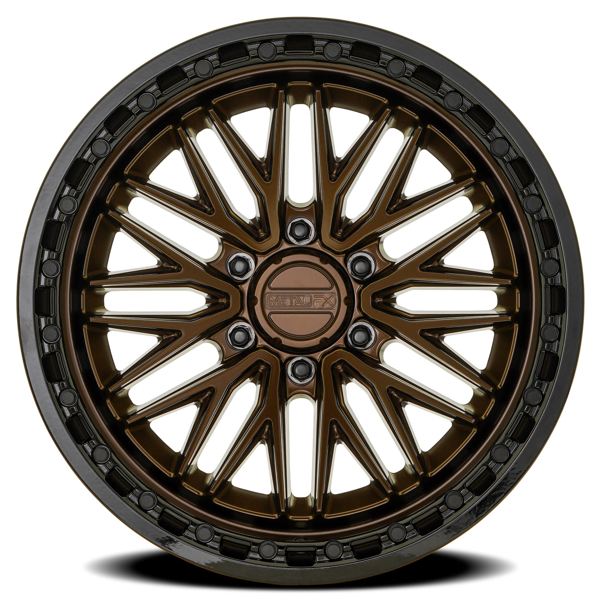 Metal-FX Alpha Truck 20X9 +0 Smoked Bronze W/ Gloss Black Lip