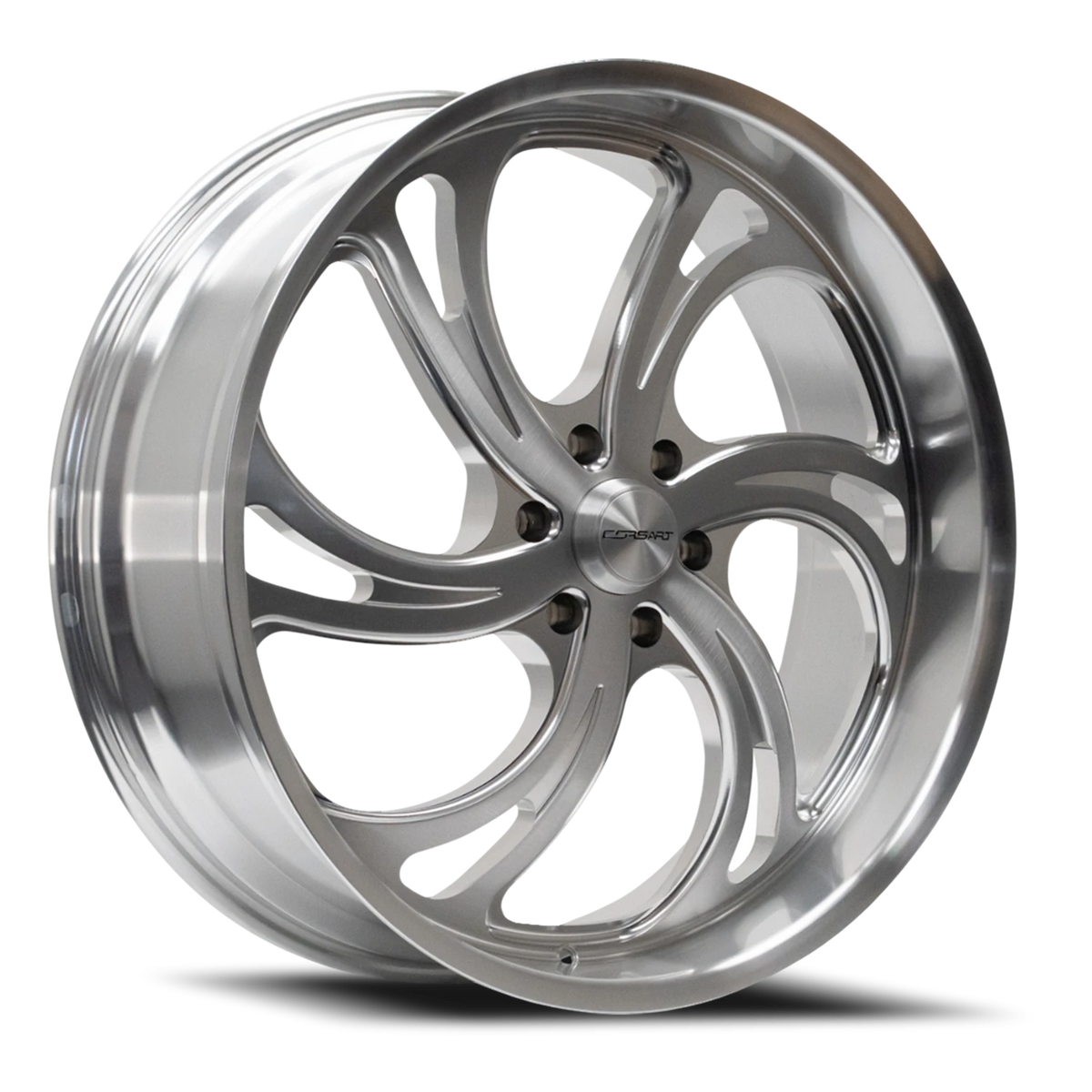 Corsart Argon 6 24X10 +31 Brushed Silver W/ Diamond Cut Lip (Left)