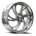 Corsart Argon 6 24X10.5 +38 Brushed Silver W/ Diamond Cut Lip (Right)
