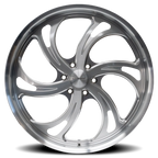 Corsart Argon 6 24X10.5 +38 Brushed Silver W/ Diamond Cut Lip (Right)