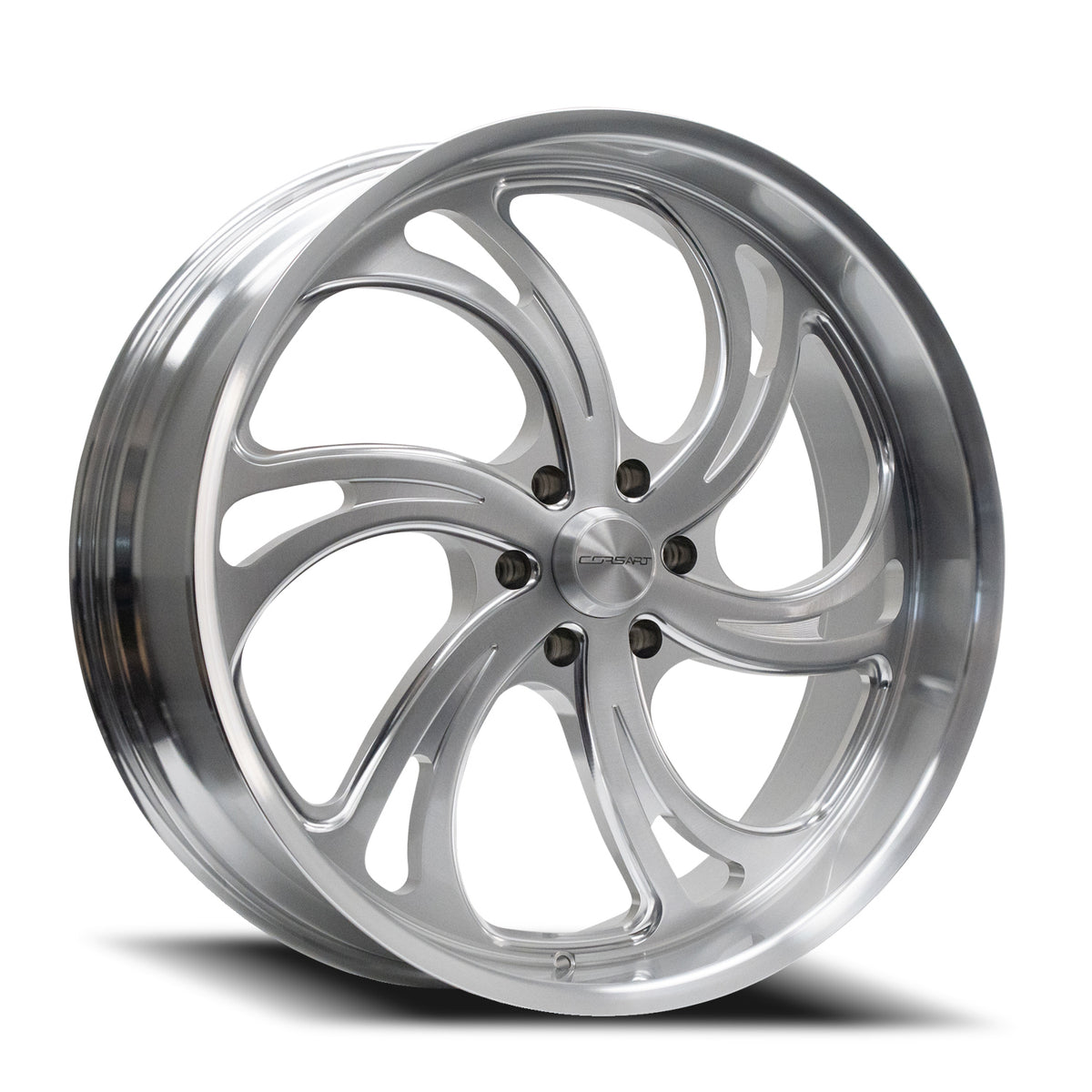 Corsart Argon 6 24X10 +31 Brushed Silver W/ Diamond Cut Lip (Left)