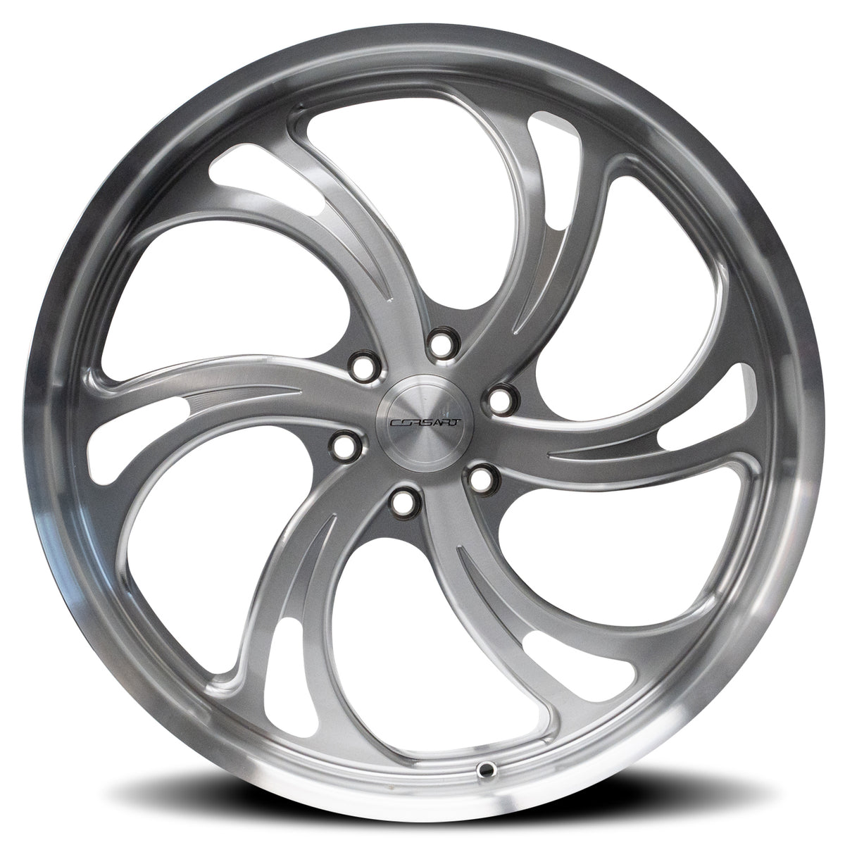 Corsart Argon 6 24X10 +31 Brushed Silver W/ Diamond Cut Lip (Left)