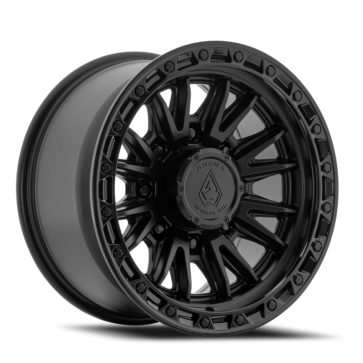 Arena Atlas 17X9 +0 Satin Black W/ Gloss Black Lip