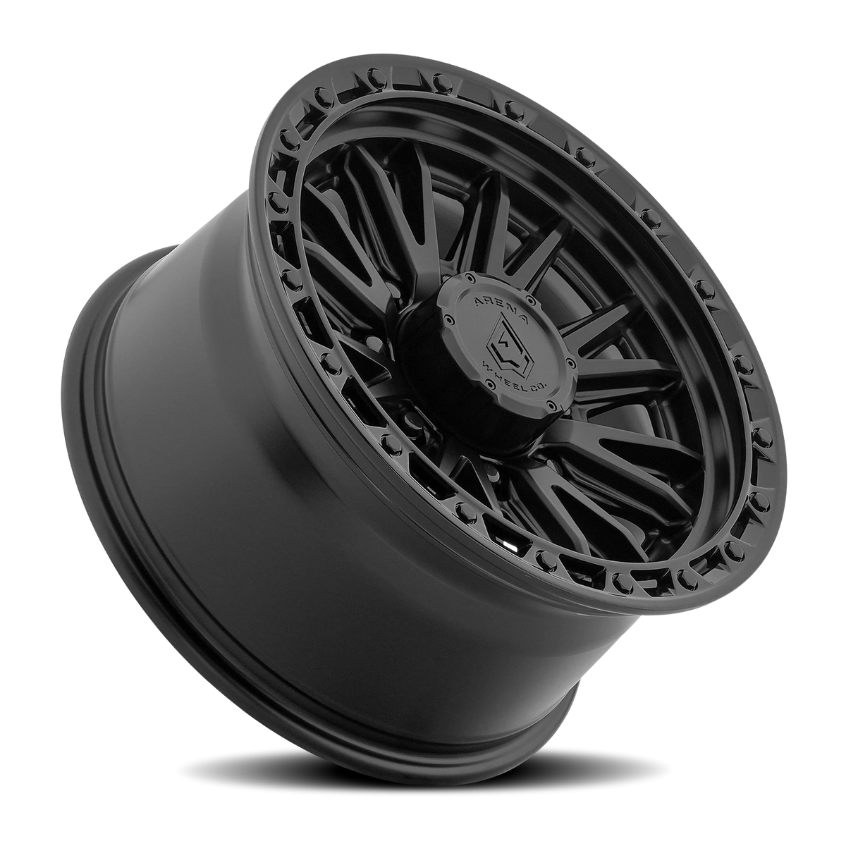 Arena Atlas 18X9 +12 Satin Black W/ Gloss Black Lip