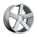 Dub 1Pc S218 Baller 24X10 +19 Gloss Silver Brushed