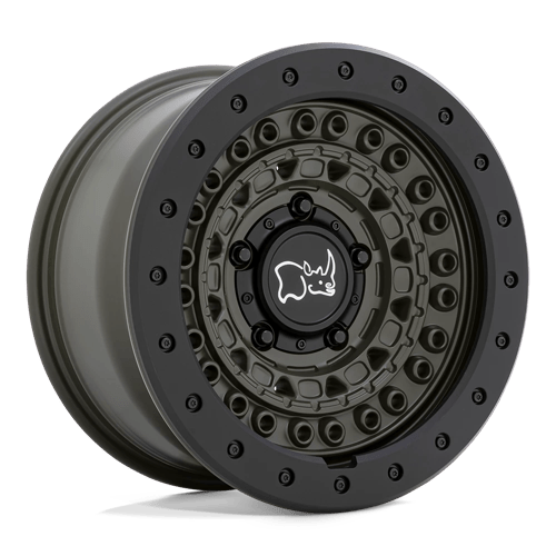 Black Rhino Hard Alloys Barricade 18X9 -18 Olive Drab Green W/ Blk Rock